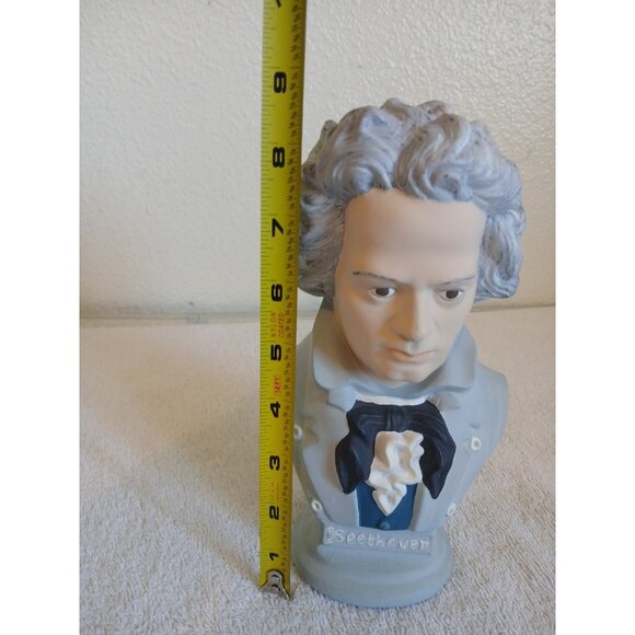 Vintage Beethoven Bust Statue Ceramic Composer Figurine Arnels Classical Decor - Picture 8 of 8